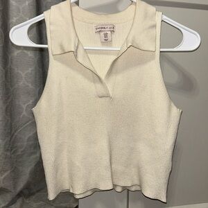 Sincerely Jules Cream & Sea Foam Green Tank Top